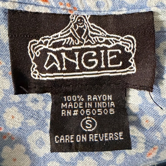 Angie Petite Floral Square Neck Boho Mini Dress Size PL - Picture 8 of 11